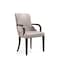 Manhattan Comfort Shubert Faux Leather and Velvet Dining Armchair in Light Grey DC055AR-LG - alternate 5